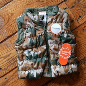 Wonder Nation Camo Reversable Vest 3-6 months NWT